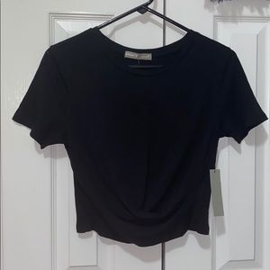 Black Cross Bottom Baby Tee